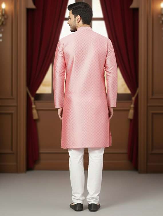 men self design mandarin neck long kurta - 22326515 -  Standard Image - 2