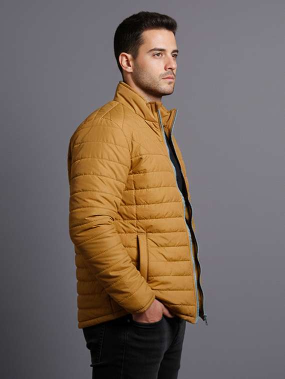men solid long sleeve puffer jacket - 22326558 -  Standard Image - 2
