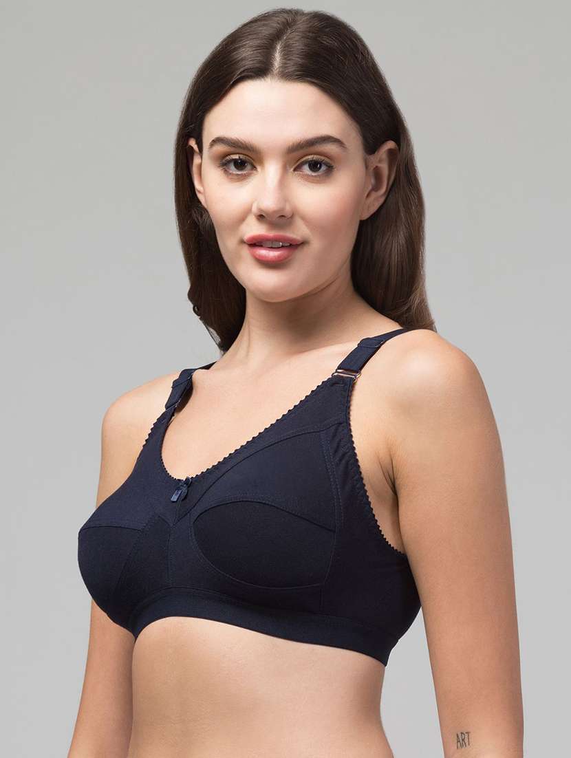 women pack of 3 solid non wired bra - 22326674 -  Standard Image - 2