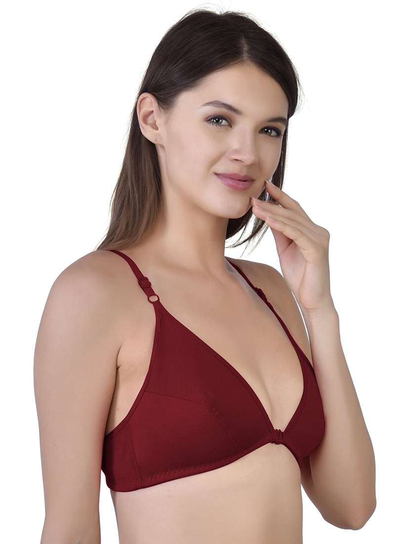 women pack of 3 solid non wired bra - 22326676 -  Standard Image - 2