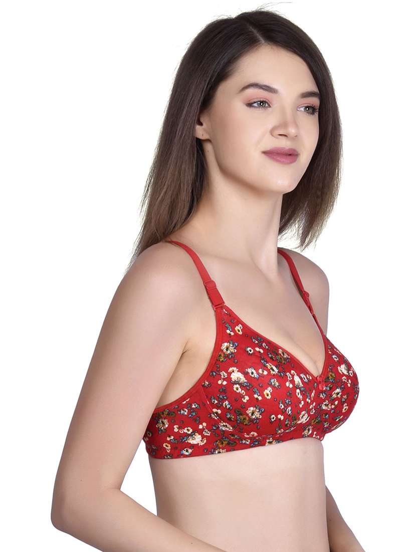 women pack of 3 printed non wired bra - 22326677 -  Standard Image - 2
