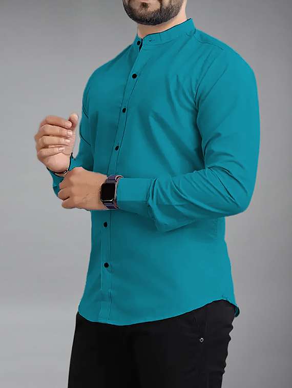 men solid long sleeve regular fit casual shirt - 22326840 -  Standard Image - 2