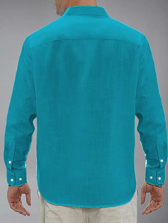 men solid long sleeve regular fit casual shirt - 22326860 -  Standard Image - 2
