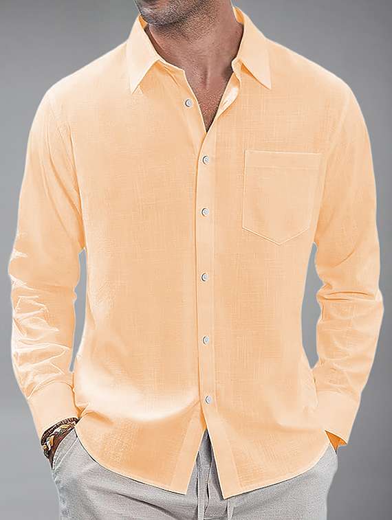 men solid long sleeve regular fit casual shirt - 22326867 -  Standard Image - 2