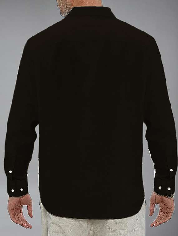 men solid long sleeve regular fit casual shirt - 22326876 -  Standard Image - 2