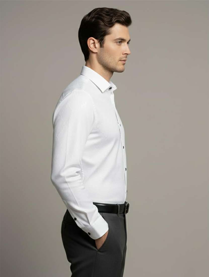 men self design long sleeve regular fit formal shirt - 22326936 -  Standard Image - 2