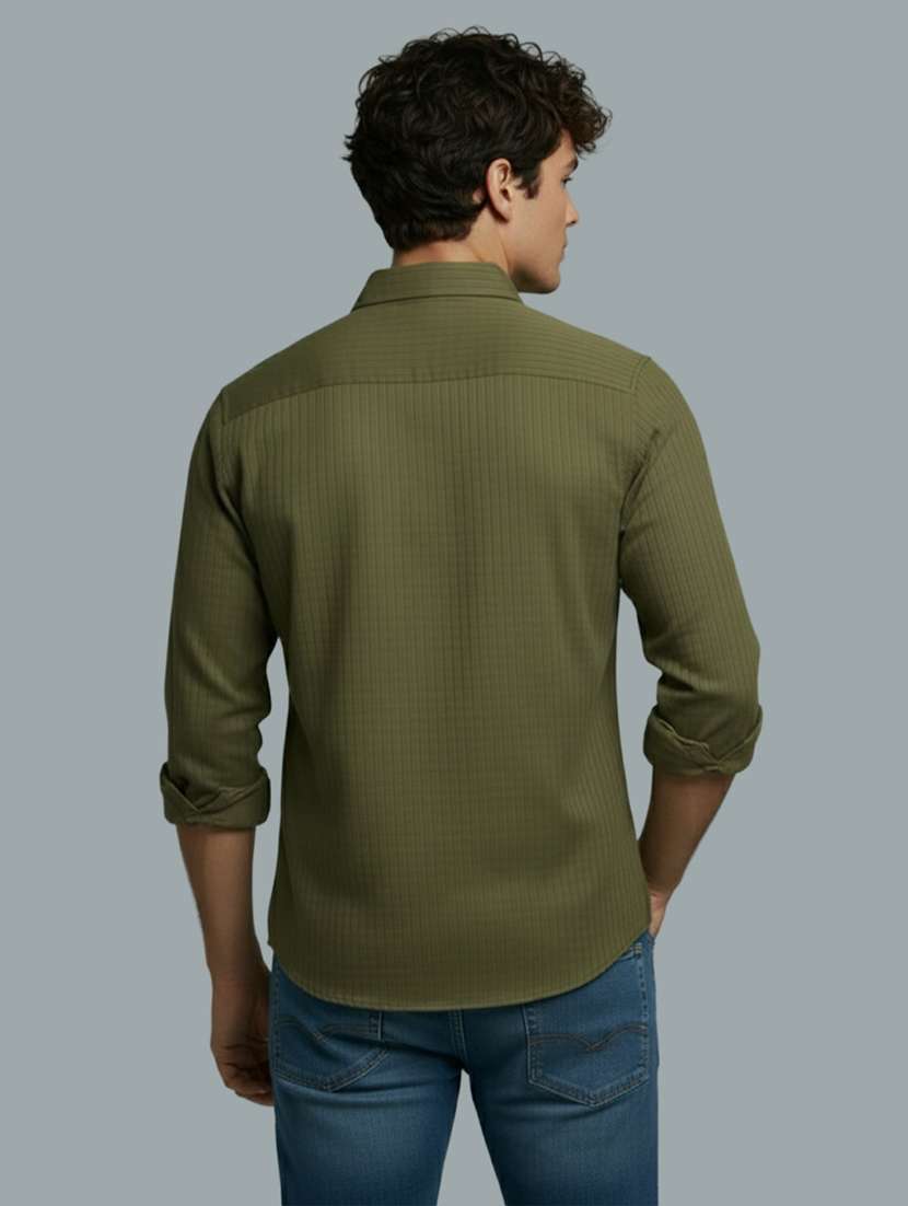 men striped long sleeve regular fit casual shirt - 22326954 -  Standard Image - 2