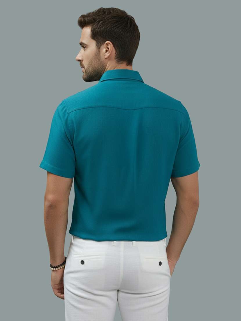 men solid short sleeve regular fit casual shirt - 22326964 -  Standard Image - 2