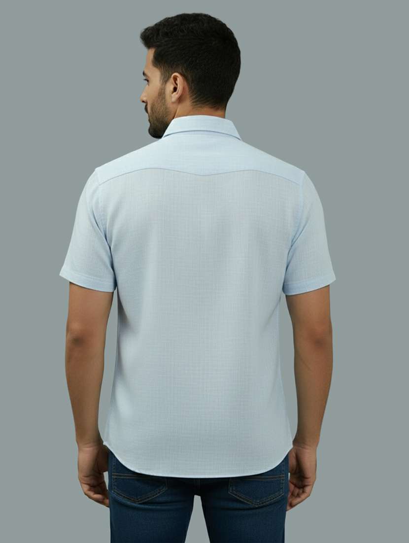 men solid short sleeve regular fit casual shirt - 22326985 -  Standard Image - 2