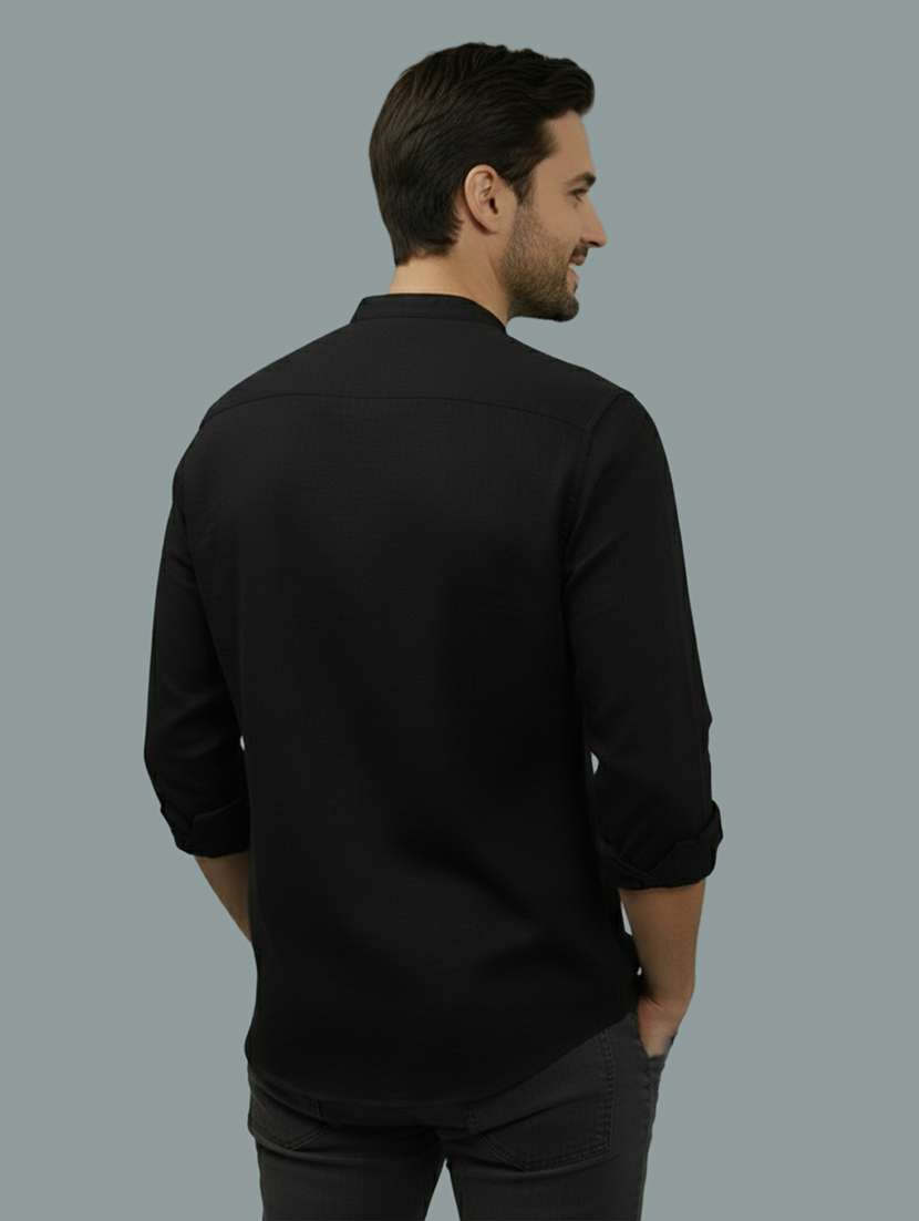 men solid long sleeve regular fit casual shirt - 22327080 -  Standard Image - 2