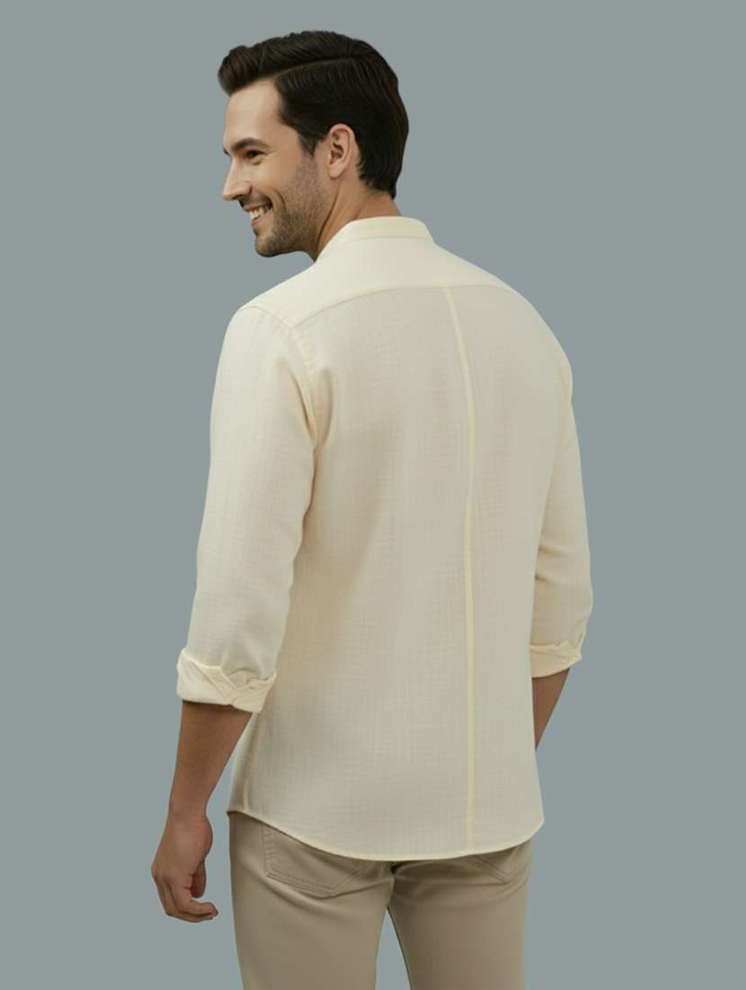 men solid long sleeve regular fit casual shirt - 22327081 -  Standard Image - 2
