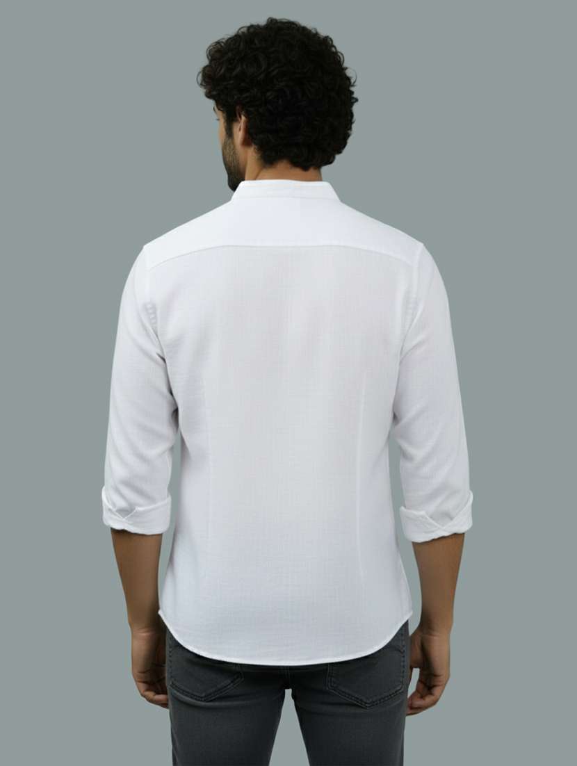 Men Solid Long Sleeve Regular Fit Casual Shirt - 22327114 -  Standard Image - 2