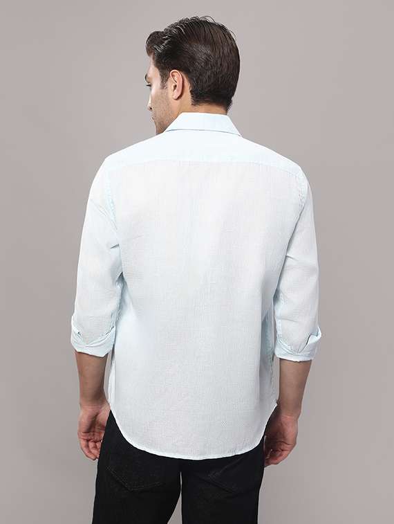 men solid long sleeve regular fit casual shirt - 22327120 -  Standard Image - 2