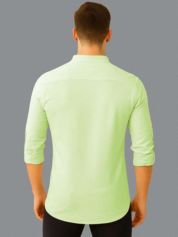 Men Pack Of 2 Solid Mandarin Neck Short Kurta - 22327248 -  Standard Image - 2