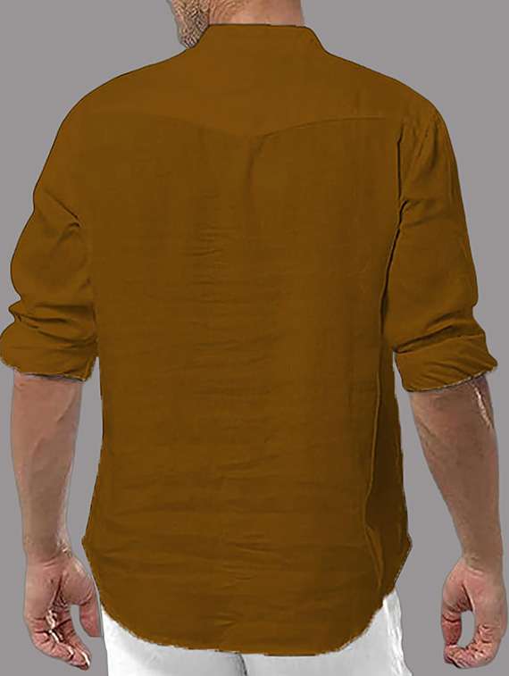 men pack of 2 solid mandarin neck short kurta - 22327254 -  Standard Image - 2