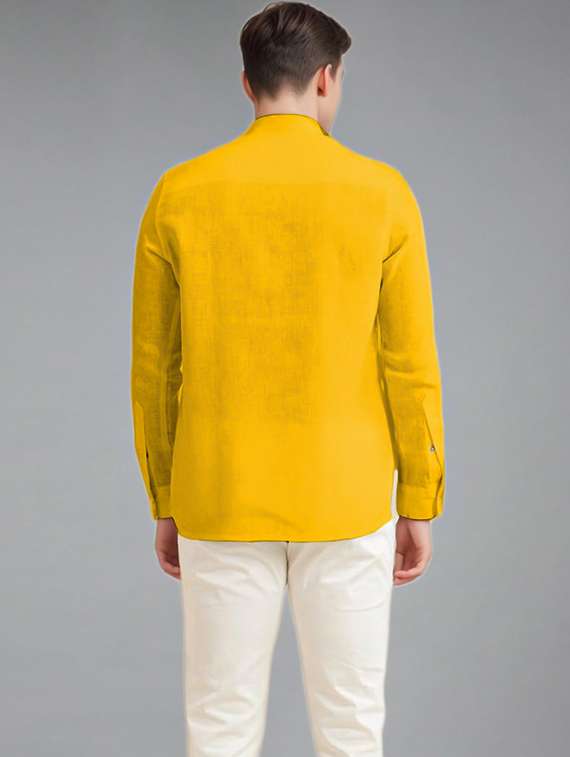 men solid mandarin neck short kurta - 22327326 -  Standard Image - 2