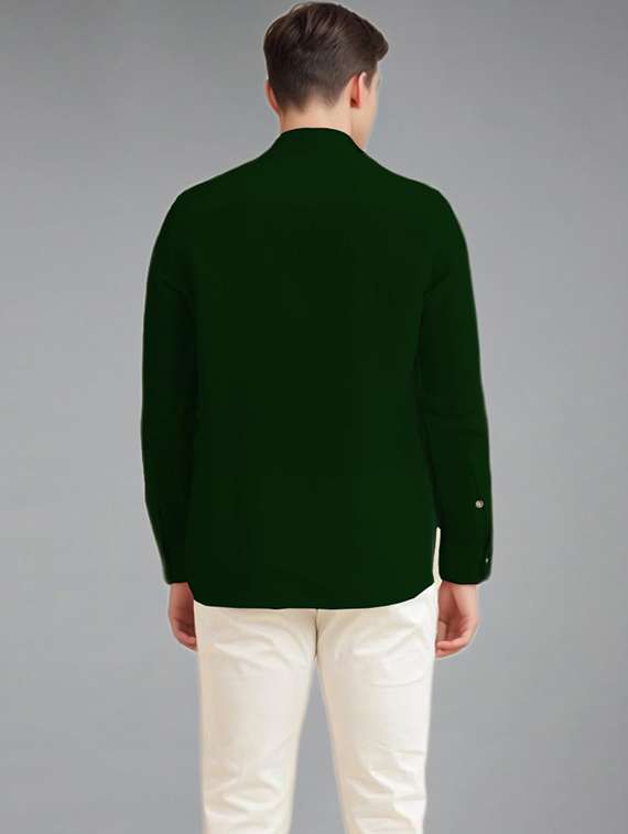 men solid mandarin neck short kurta - 22327340 -  Standard Image - 2