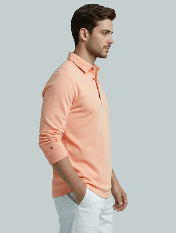 men solid long sleeve short kurta - 22327458 -  Standard Image - 2