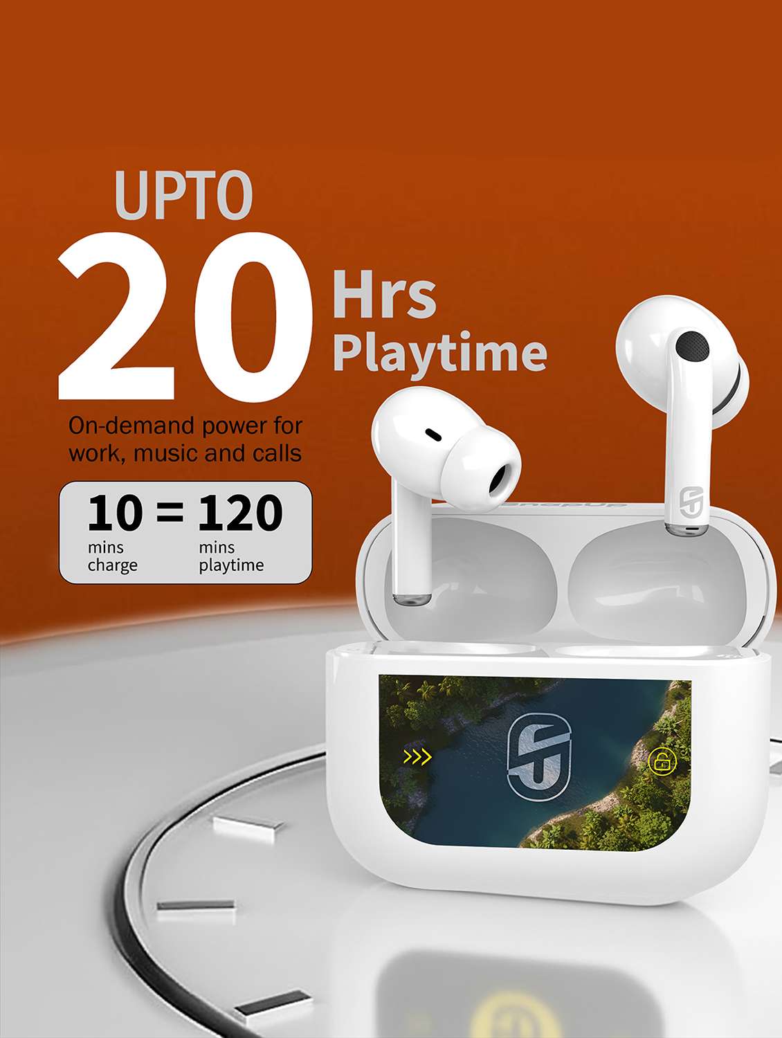 snapup snapods view in ear true wireless earbuds - glaze white - 22327558 -  Standard Image - 2