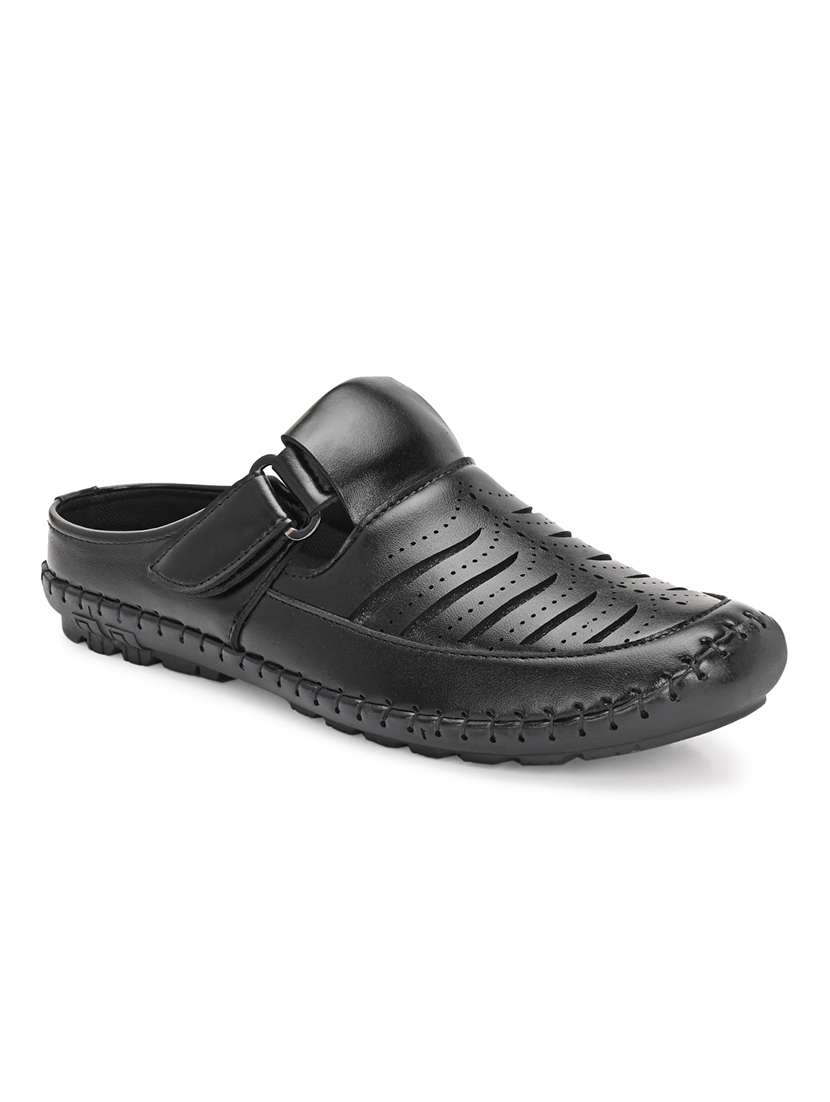 men black slip on sandal - 22327573 -  Standard Image - 2