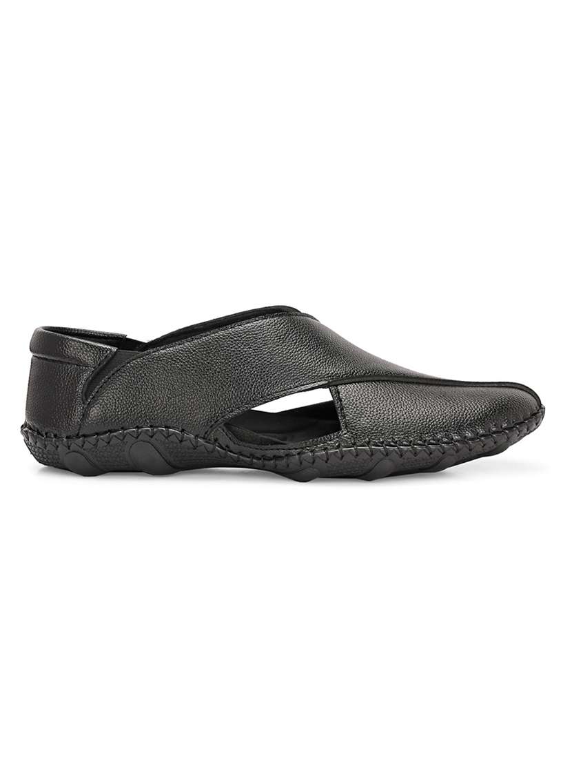 men black slip on sandal - 22327577 -  Standard Image - 2