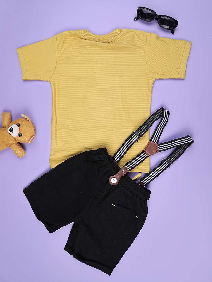 yellow cotton combo infant twin set - 22327731 -  Standard Image - 2