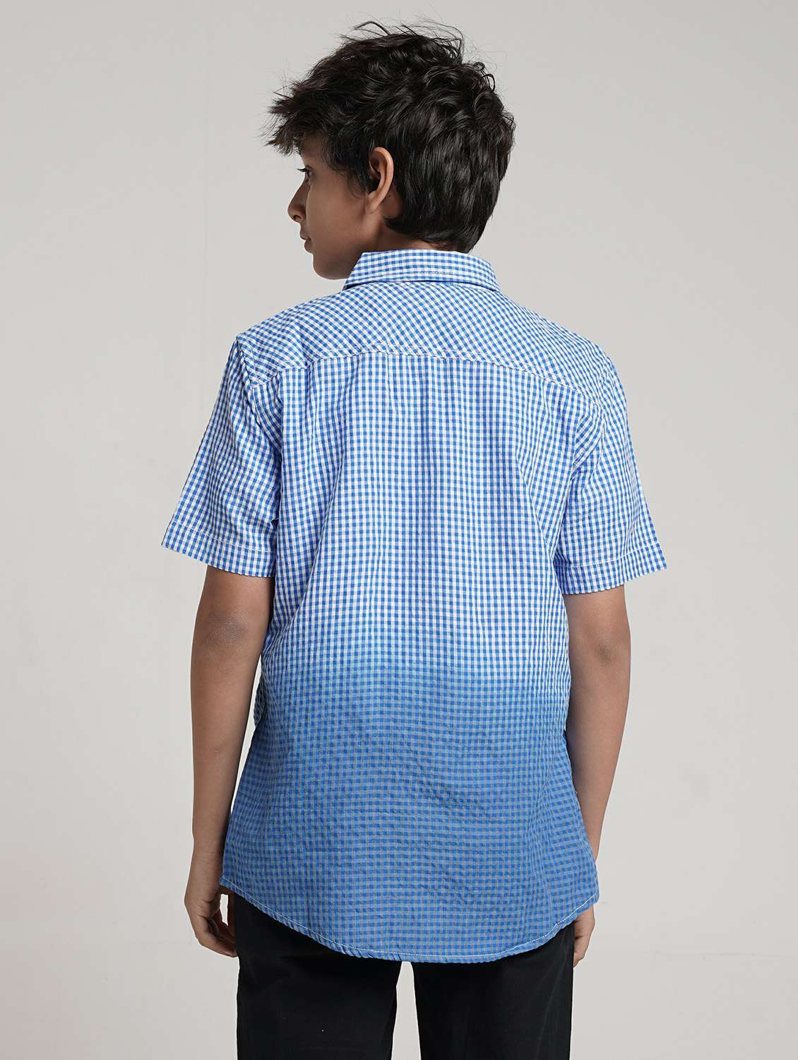 boys checkered collared short sleeve shirt - 22327850 -  Standard Image - 2