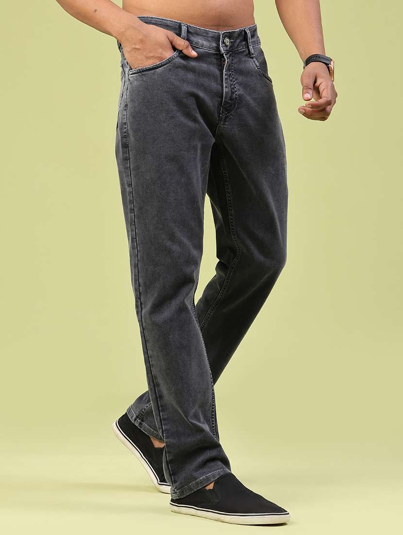 men plain mid rise full length jeans - 22328005 -  Standard Image - 2