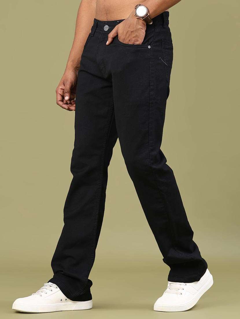 men plain mid rise full length bootcut jeans - 22328047 -  Standard Image - 2