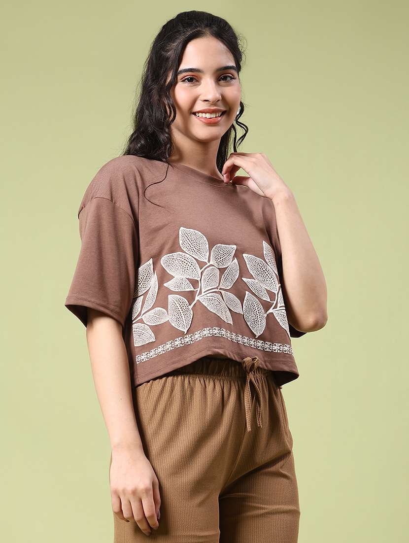 Women Printed Short Sleeve Boxy T-shirt - 22328092 -  Standard Image - 2