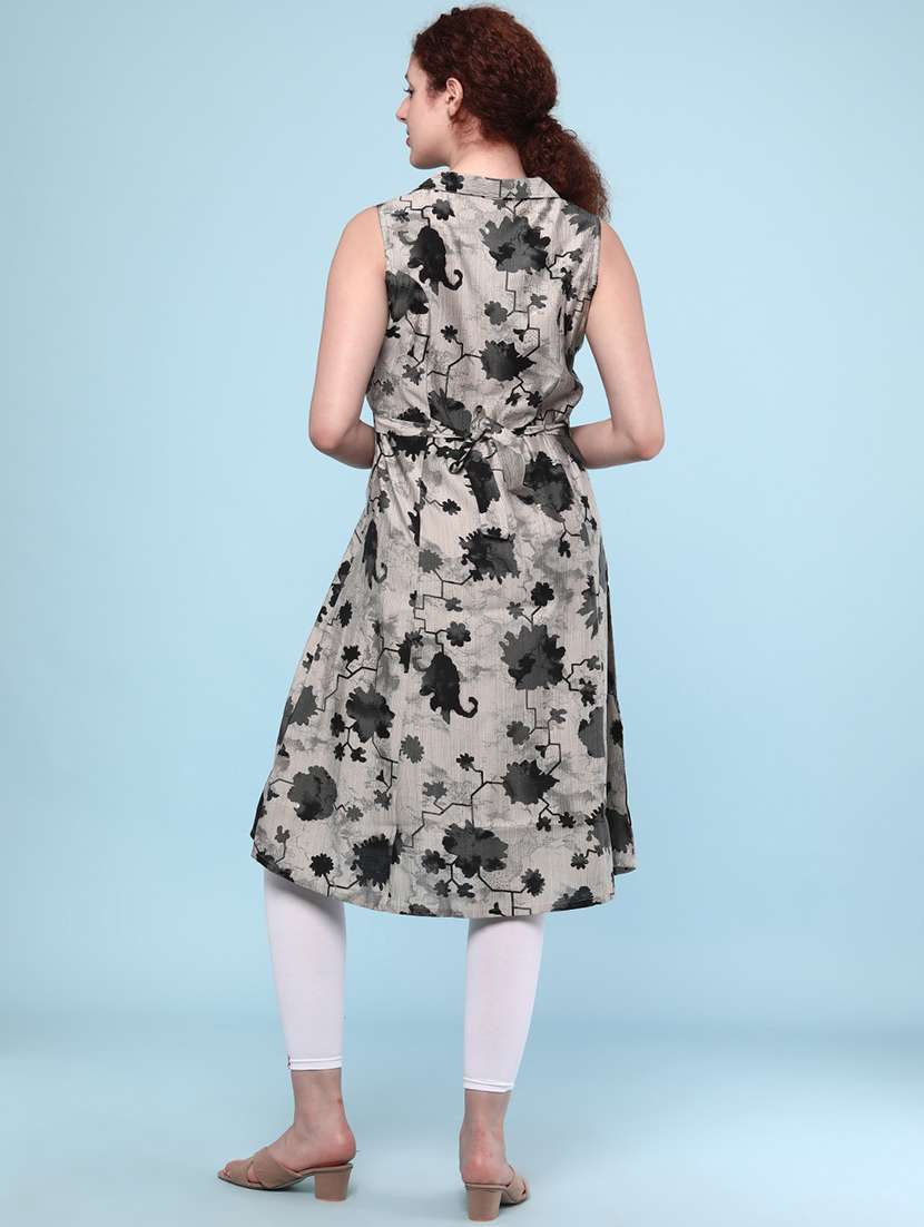 multi colored rayon shirt dress - 22328435 -  Standard Image - 2