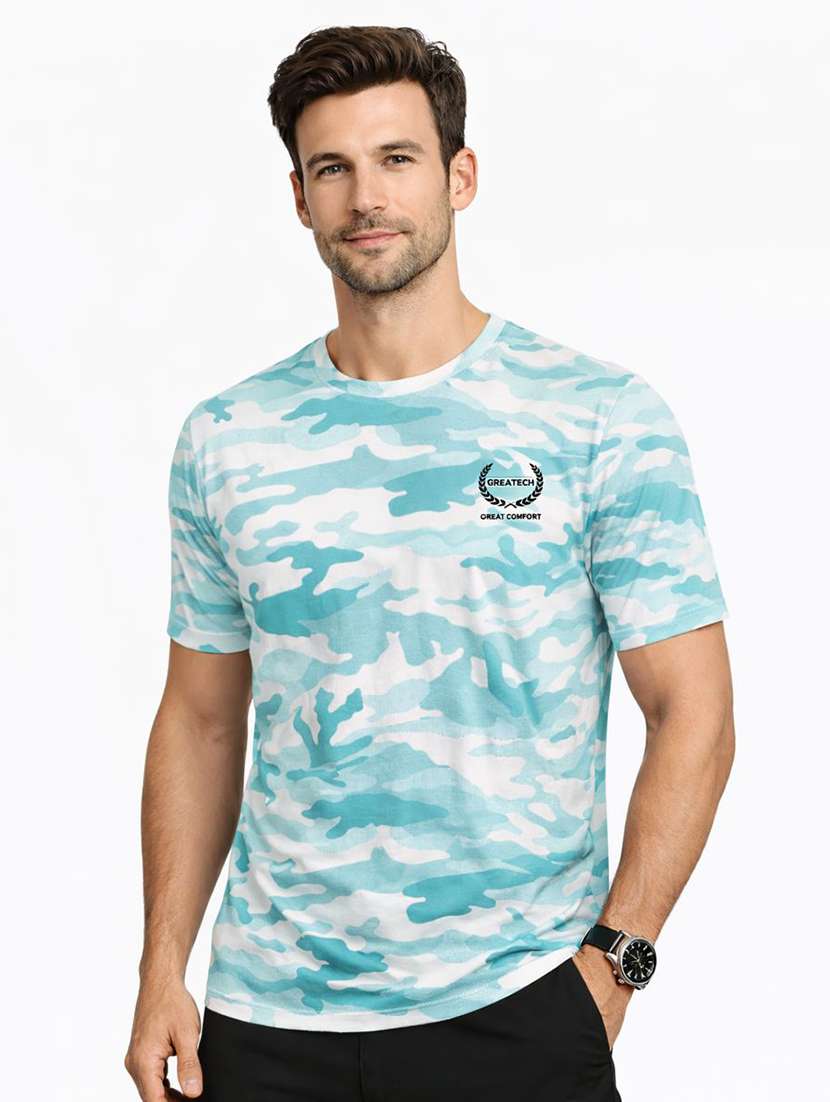 men camouflage short sleeve regular fit t-shirt - 22328551 -  Standard Image - 2