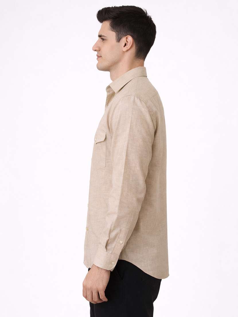 men solid long sleeve regular fit casual shirt - 22328563 -  Standard Image - 2