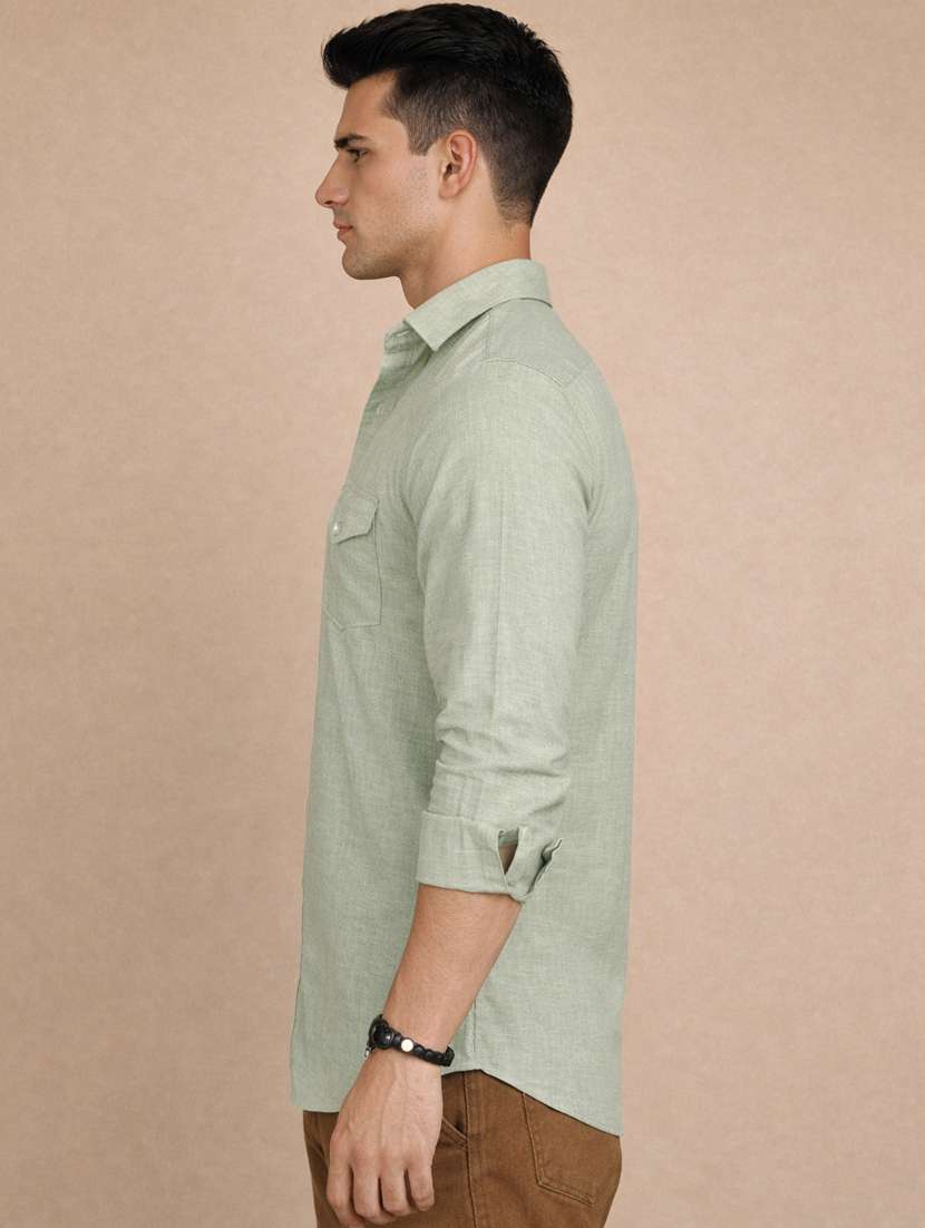 men solid long sleeve regular fit casual shirt - 22328564 -  Standard Image - 2