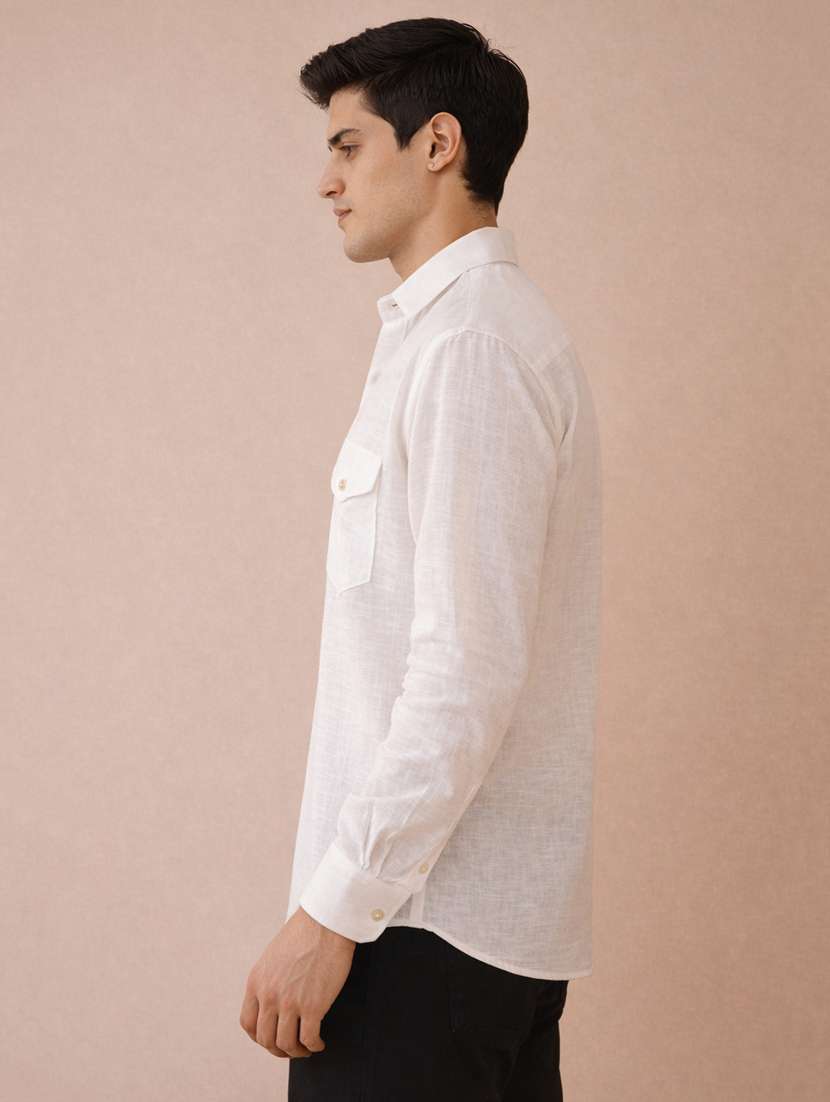men solid long sleeve regular fit casual shirt - 22328565 -  Standard Image - 2