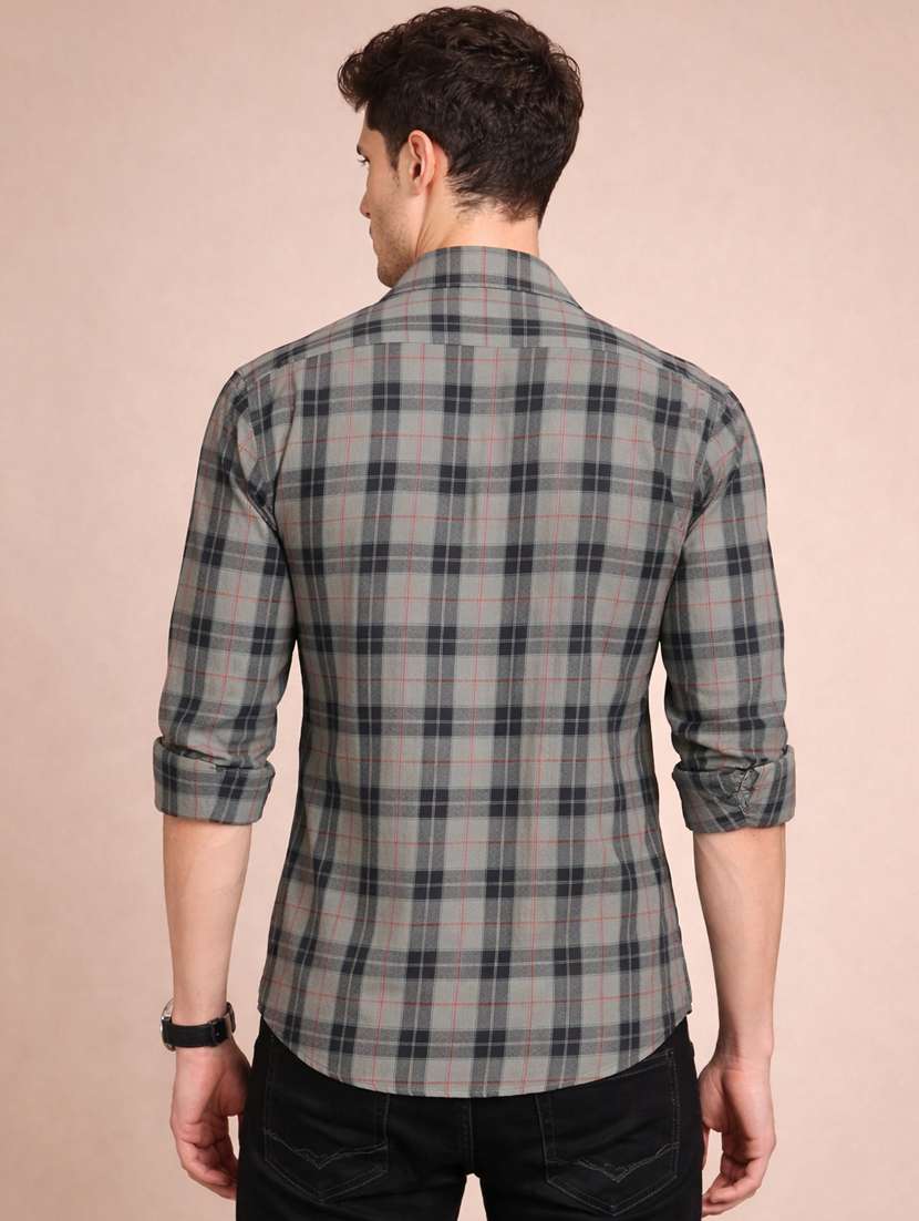 Men Checkered Long Sleeve Regular Fit Casual Shirt - 22328578 -  Standard Image - 2