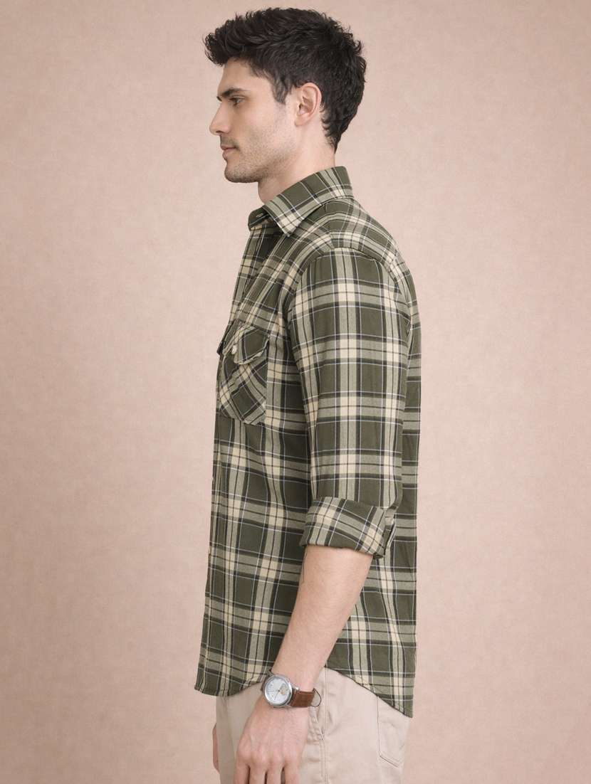 men checkered long sleeve regular fit casual shirt - 22328580 -  Standard Image - 2