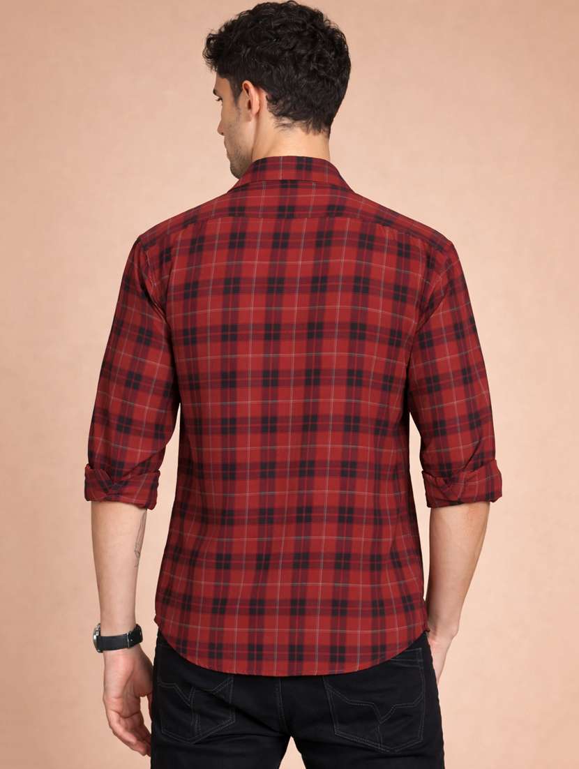 men checkered long sleeve regular fit casual shirt - 22328581 -  Standard Image - 2