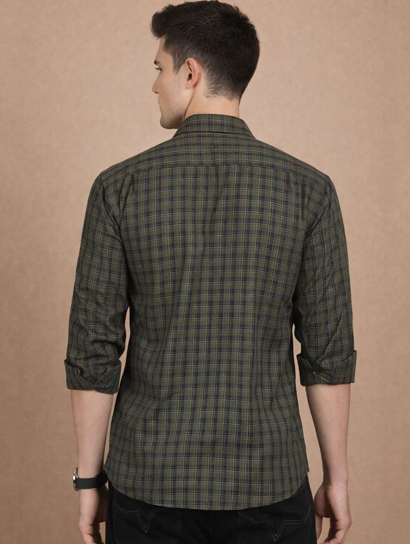 men checkered long sleeve regular fit casual shirt - 22328586 -  Standard Image - 2