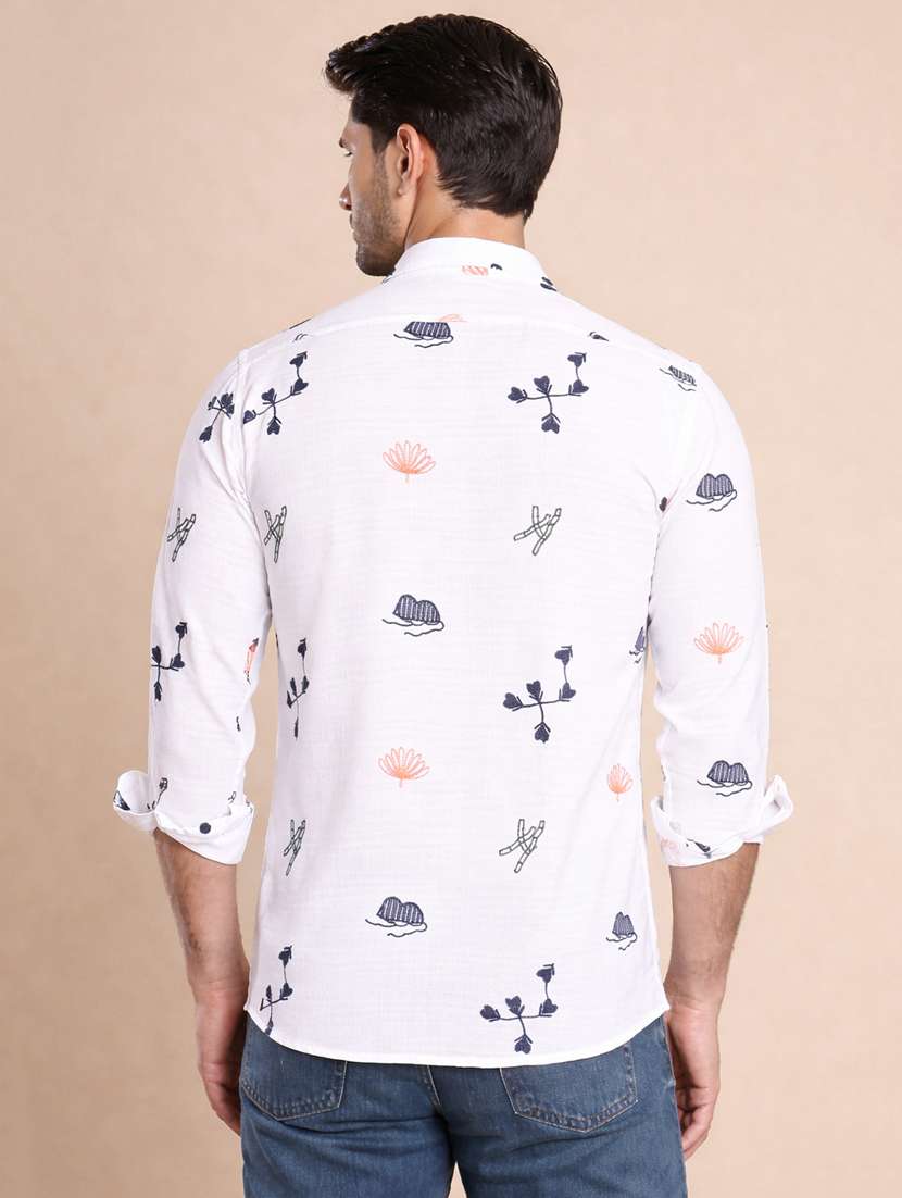 men printed long sleeve regular fit casual shirt - 22328593 -  Standard Image - 2