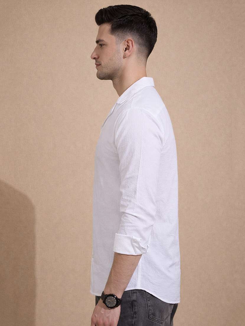 men solid long sleeve regular fit casual shirt - 22328595 -  Standard Image - 2