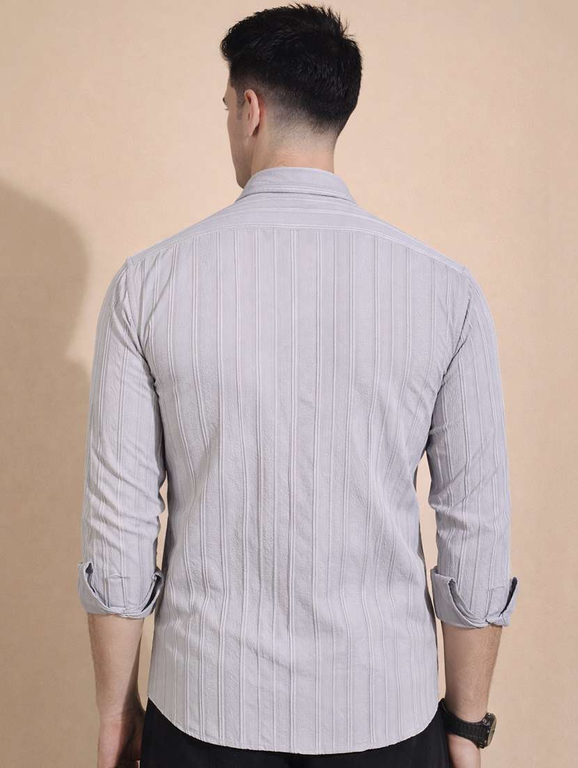 men striped long sleeve regular fit casual shirt - 22328620 -  Standard Image - 2