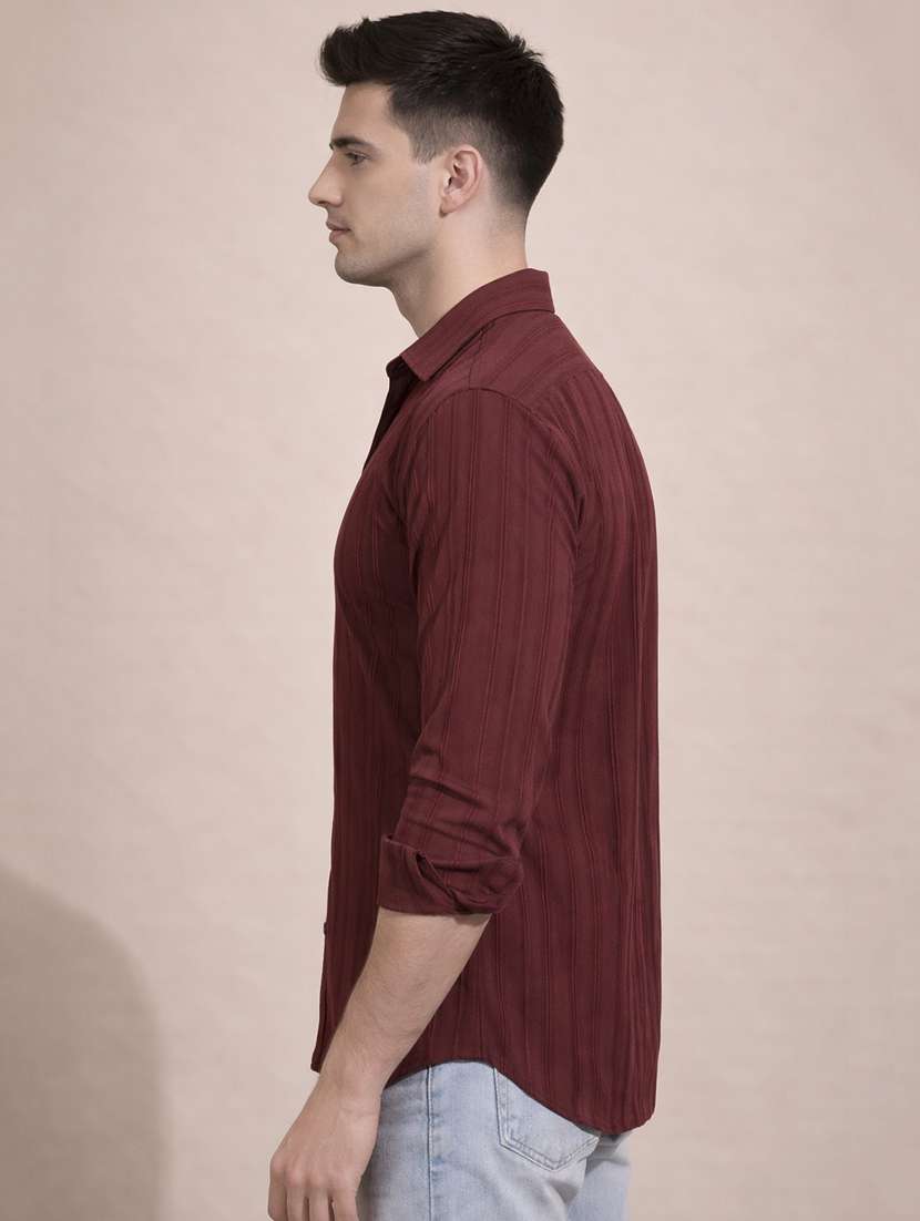 men striped long sleeve regular fit casual shirt - 22328621 -  Standard Image - 2