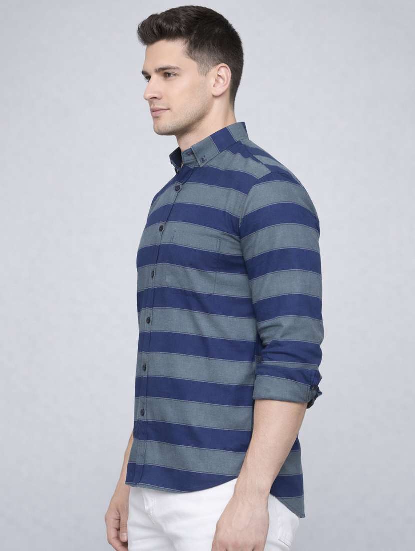 men striped long sleeve regular fit casual shirt - 22328643 -  Standard Image - 2