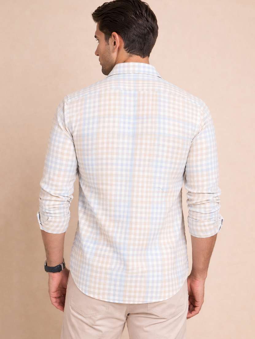 men checkered long sleeve regular fit casual shirt - 22328649 -  Standard Image - 2