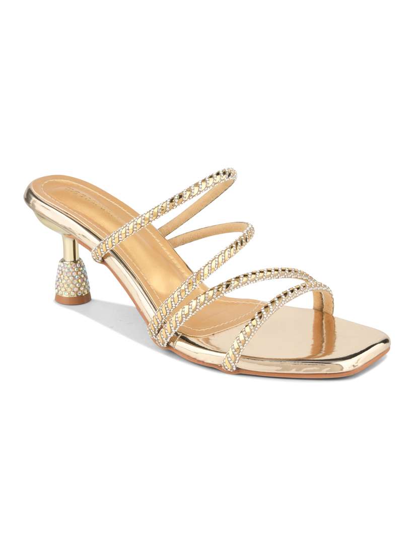 women gold slip on sandal - 22328788 -  Standard Image - 2