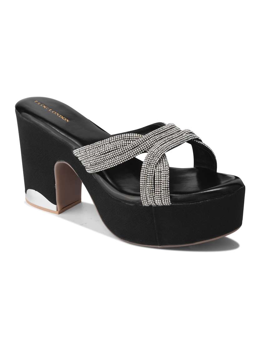 women black slip on sandal - 22328790 -  Standard Image - 2