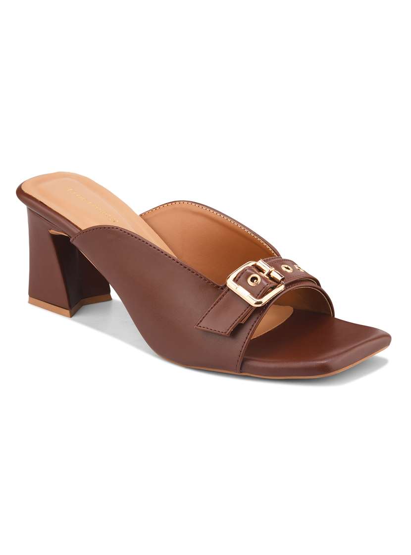 women brown slip on sandal - 22328794 -  Standard Image - 2