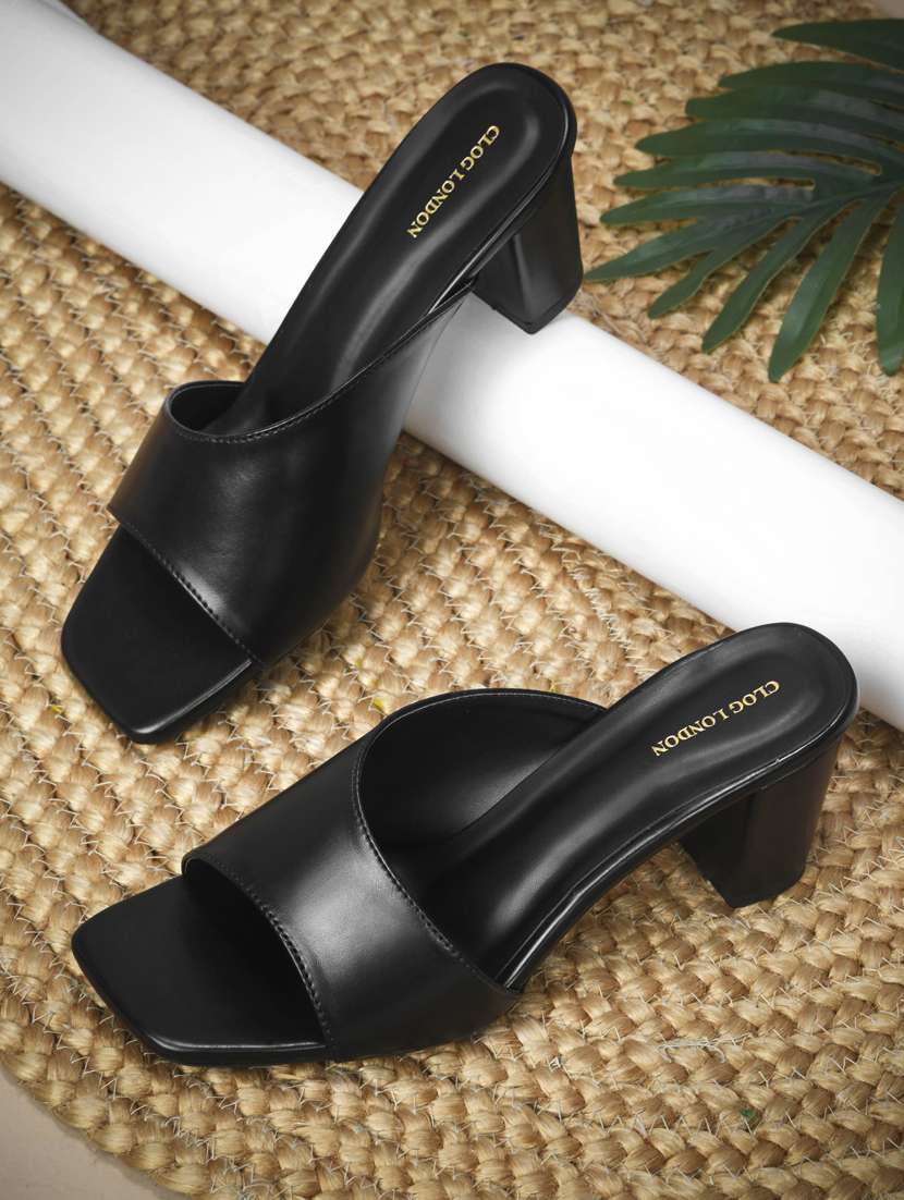 women black slip on sandal
