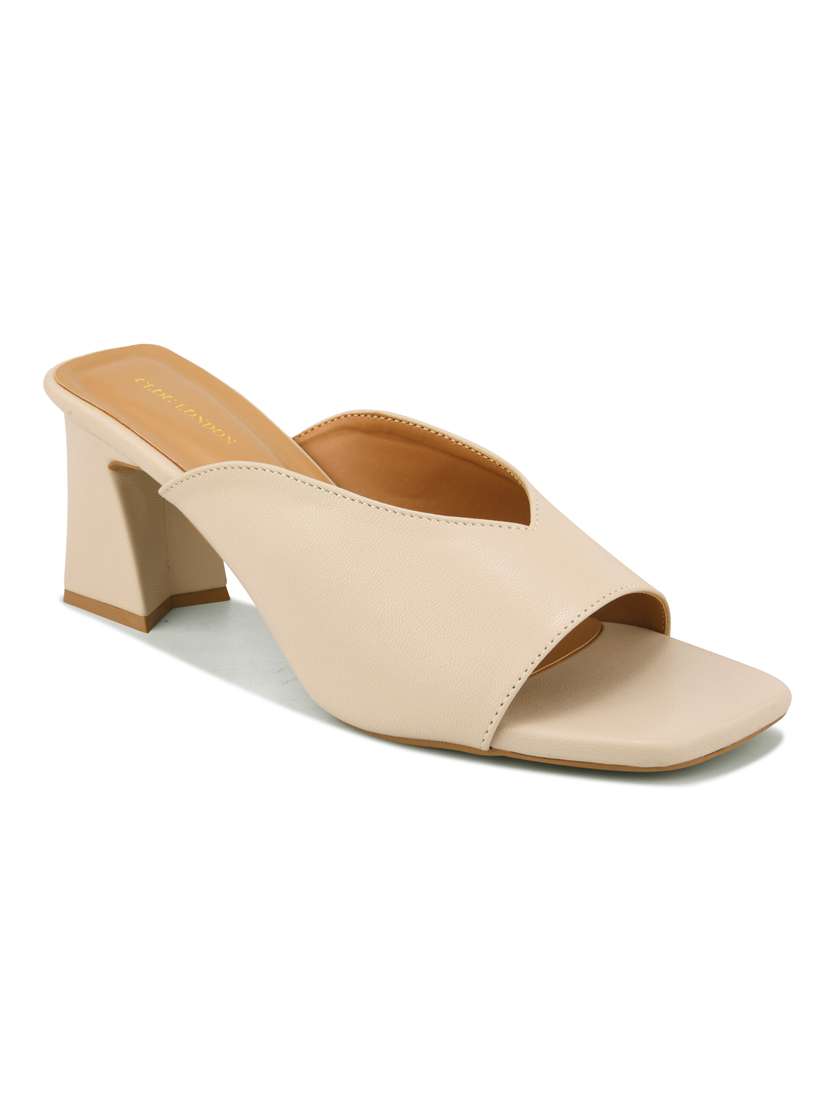 women beige slip on sandal - 22328796 -  Standard Image - 2